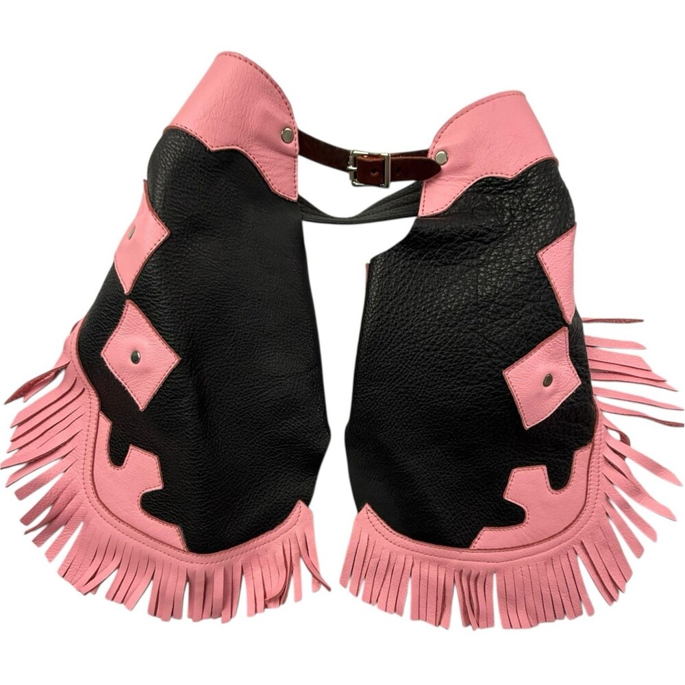 Barstow Western Pro Rodeo Bull Riding Chaps Leather Classic Toddler Child Girl